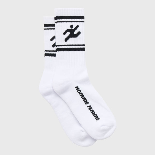 Homme Femme Rave Socks “White/Black”