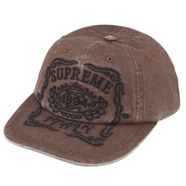 Supreme Italy 6 Panel Hat “Brown”