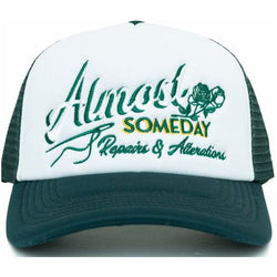 Almost Someday Storefront Trucker Hat "Green"