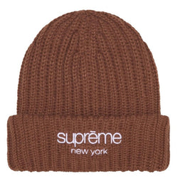 Supreme Chunky Rib Classic Beanie “Brown”