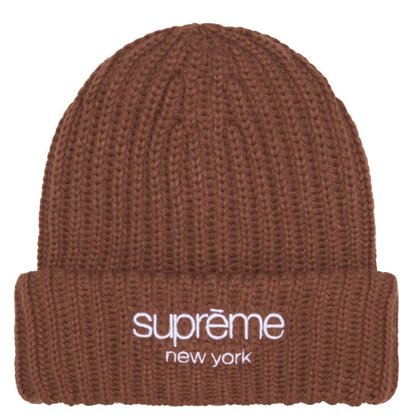 Supreme Chunky Rib Classic Beanie “Brown”