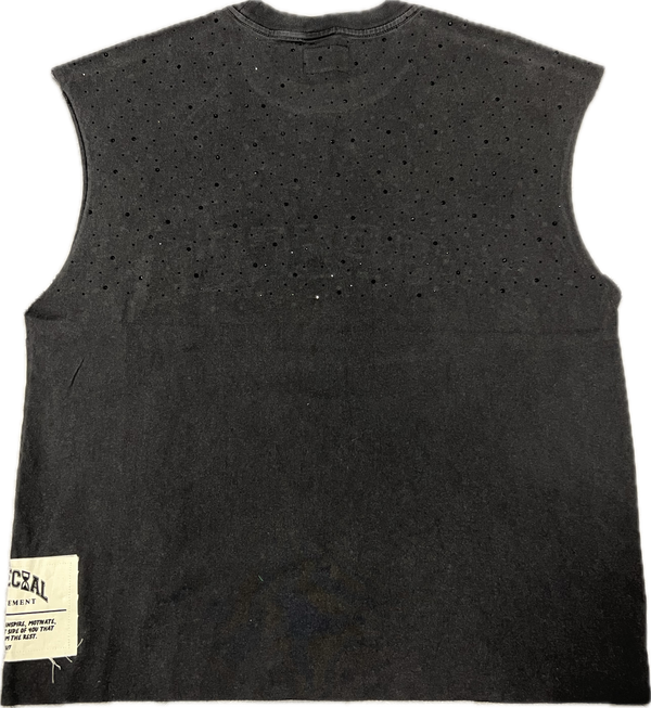 Be Special Rhinestone Sleeveless Tee "Black"