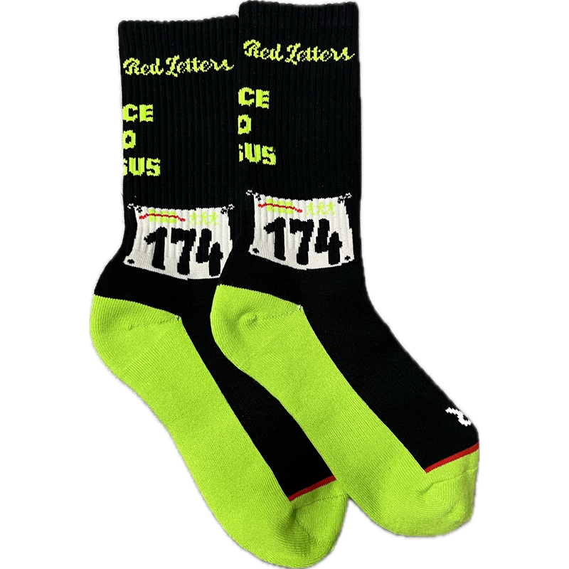 Red Letters Race to Jesus Socks "Black"