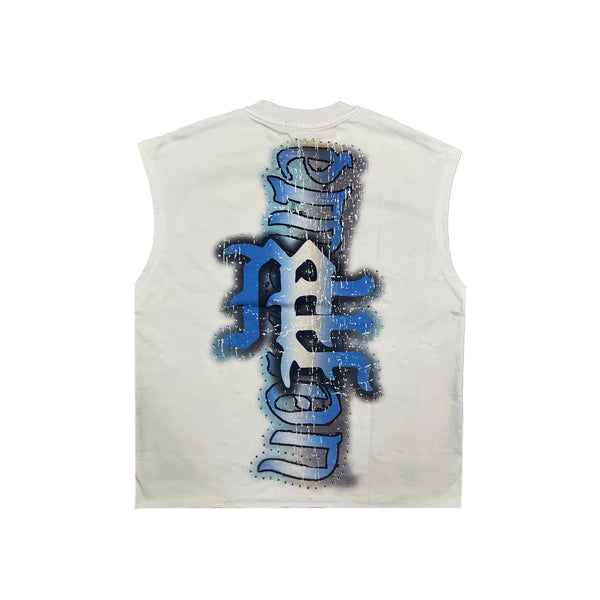 Mixed Emotion Angel Sleeveless Tee “White”