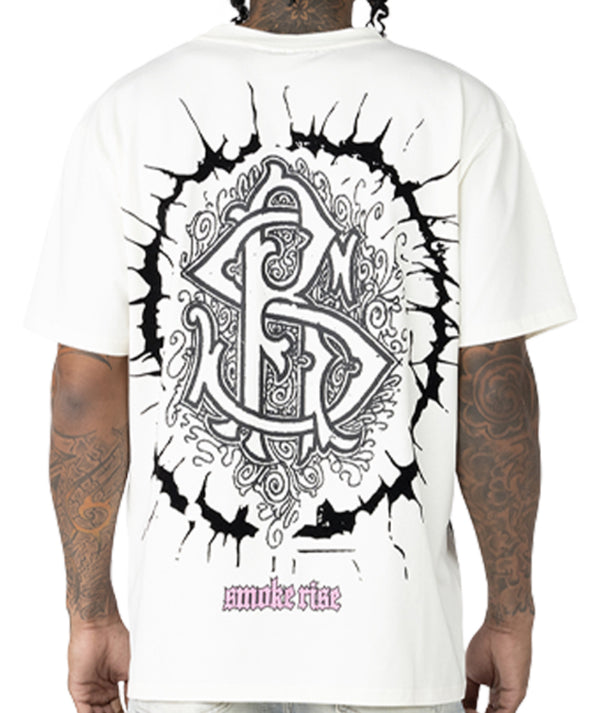 Smoke Rise Fashion Tee "White/Pink"