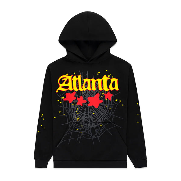 Sp5der Atlanta Zip Up Hoodie “Black”