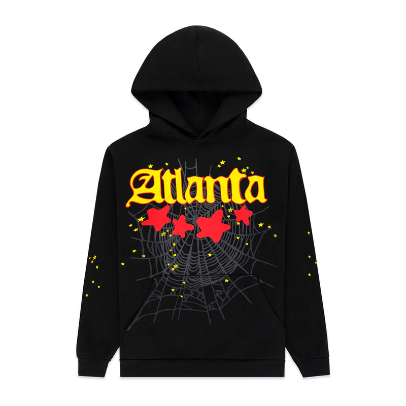 Sp5der Atlanta Zip Up Hoodie “Black”