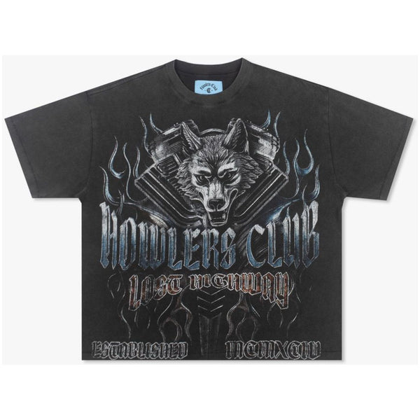 Howlers Club Chrome Wolf Tee "Black"