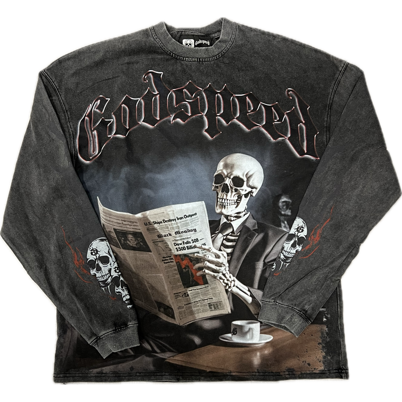 Godspeed Black Monday L/S Tee "Washed Black"