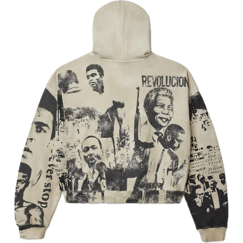 Vale Monument Zip Up Hoodie "Cream/Black"