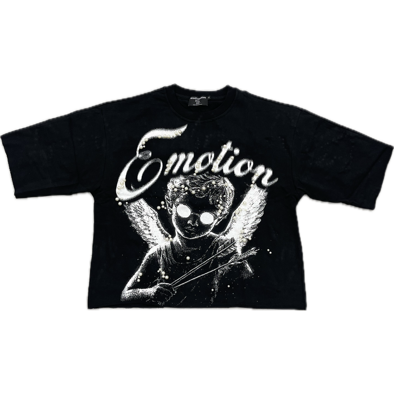 Mixed Emotion Pearl Tee "Black"