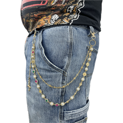 Pocket Chain Gold Multicolor