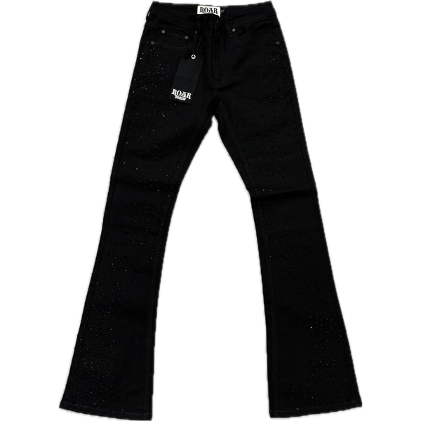 Roar Denim Stone Stacked Jeans "Black"