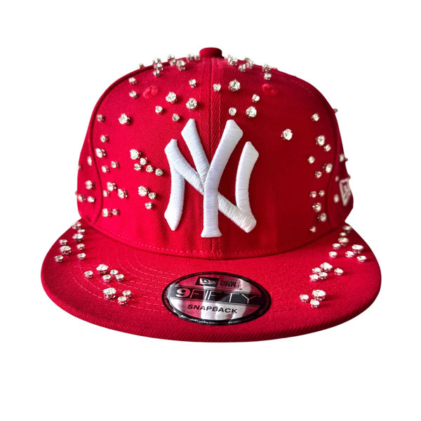 Retrovert Embellished NY Hat "Red"