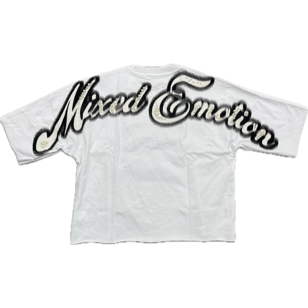 Mixed Emotion Pearl Tee "White"
