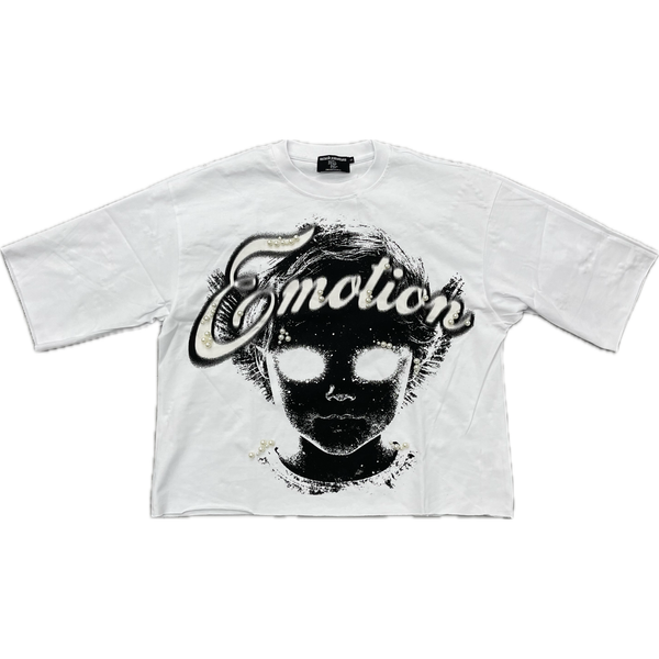 Mixed Emotion Pearl Tee "White"