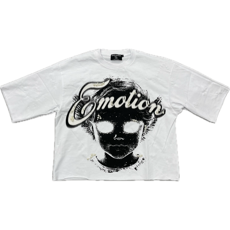 Mixed Emotion Pearl Tee "White"