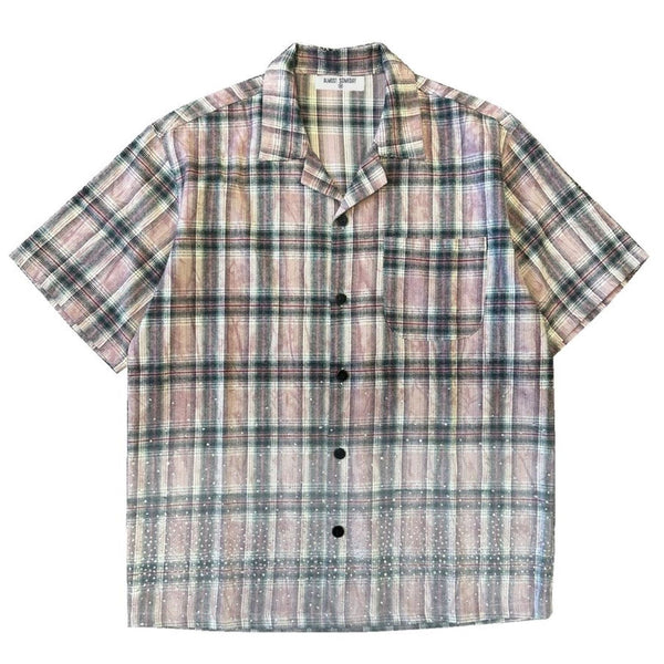 Almost Someday Solomon Rhinestone Flannel "Maroon"