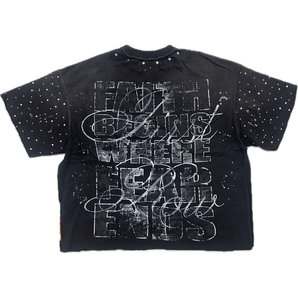 First Row Faith Begins Tee “Black”