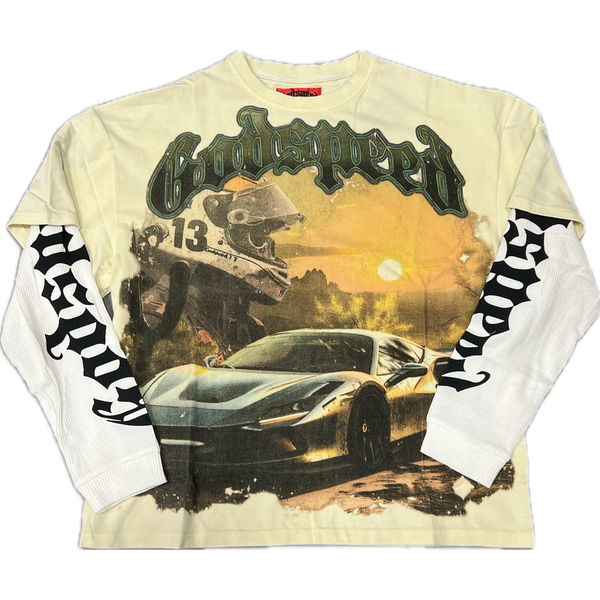 Godspeed Sunset Drift L/S Tee "Cream"