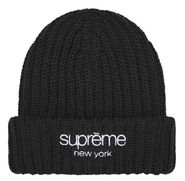 Supreme Chunky Rib Classic Beanie “Black”