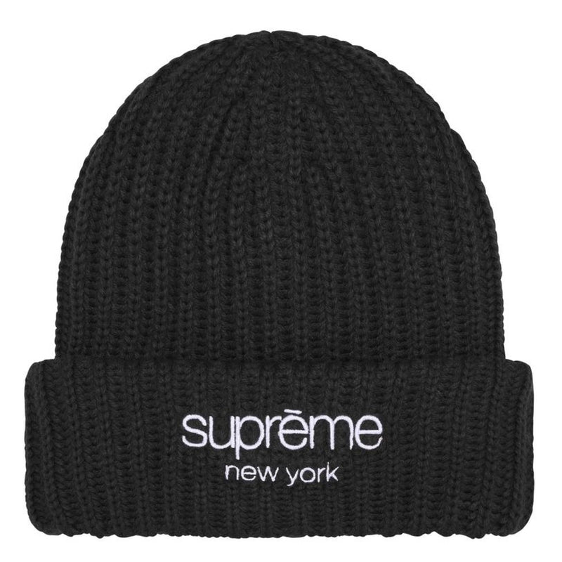 Supreme Chunky Rib Classic Beanie “Black”