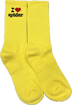Sp5der I Love Sp5der Socks "Yellow"