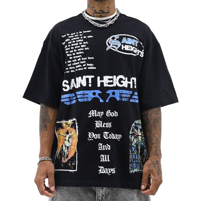 Heights District May God Bless You Tee "Black"