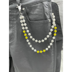 Yellow Disco Ball Pocket Chain