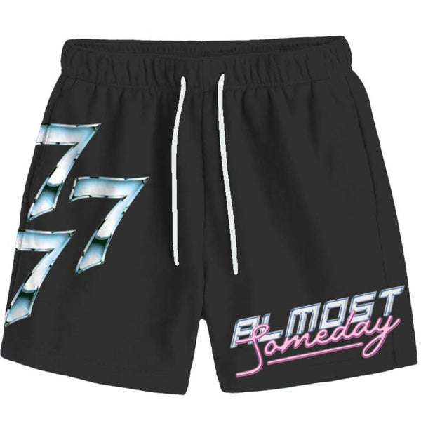 Almost Someday Jackpot Terry Shorts "Black"