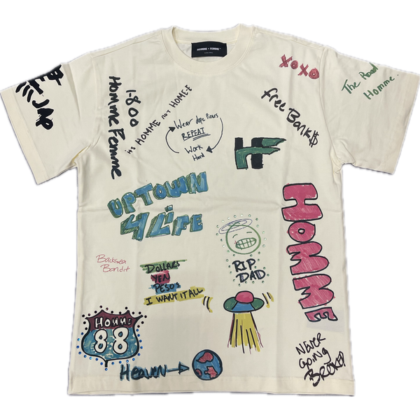 Homme Femme Rest Stop Tee "Cream"