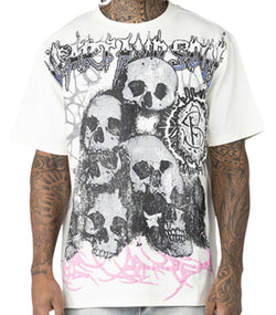 Smoke Rise Fashion Tee "White/Pink"