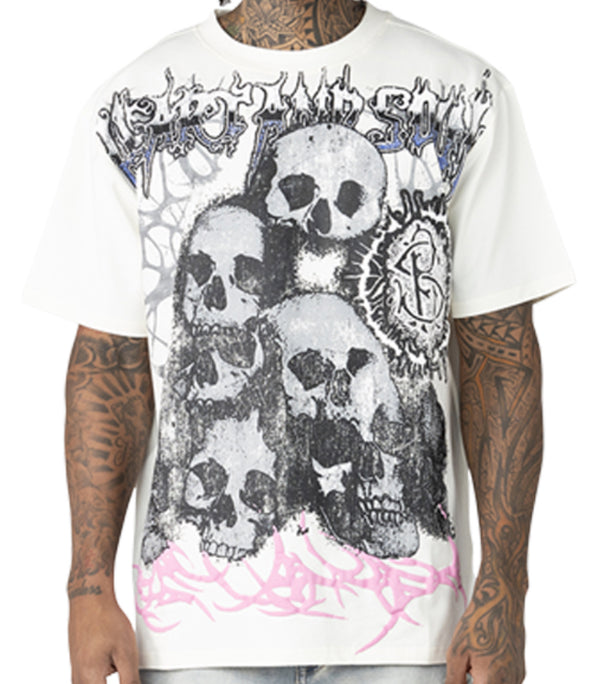 Smoke Rise Fashion Tee "White/Pink"