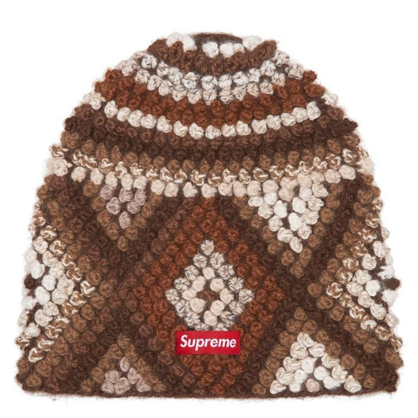 Supreme Textured Knit Beanie “Brown”