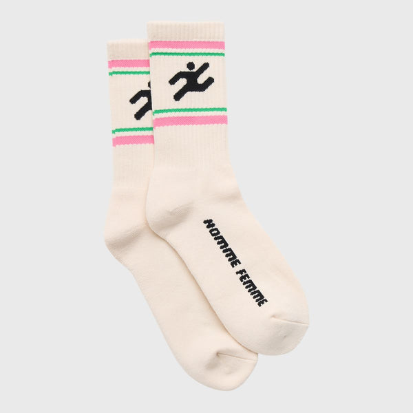 Homme Femme Rave Socks “Cream/Pink”