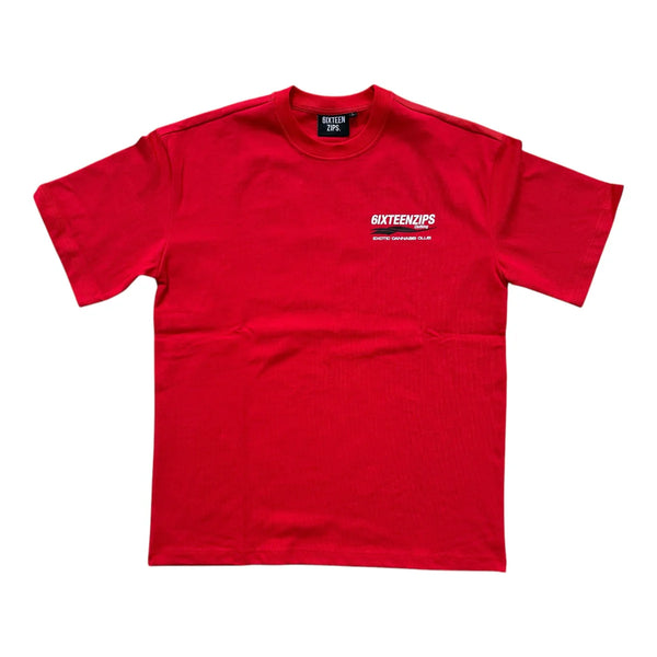 6ixteen Zips Exotic Cannabis Club Tee "Red”