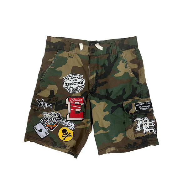 Mixed Emotion Ace Patch Shorts “Camo”