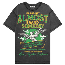Almost Someday Burlap Tee "Black"