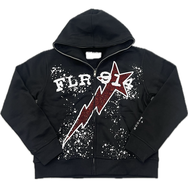 Floor914 V2 All Star Hoodie “Black/Red"