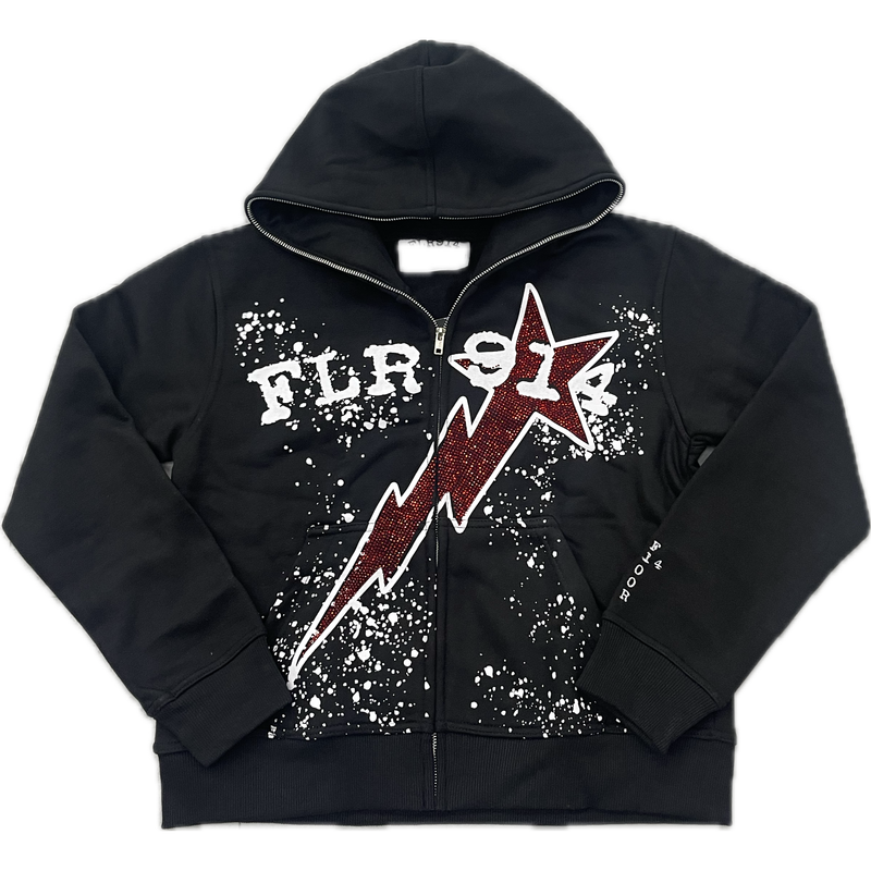 Floor914 V2 All Star Hoodie “Black/Red"