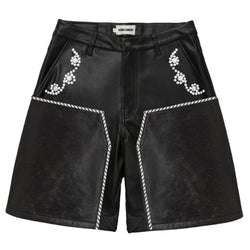 Almost Someday Belford Wax Jean Shorts "Black"