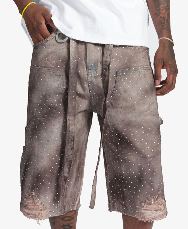 Gala Original Rhinestone Jean Shorts "Acid Wash"
