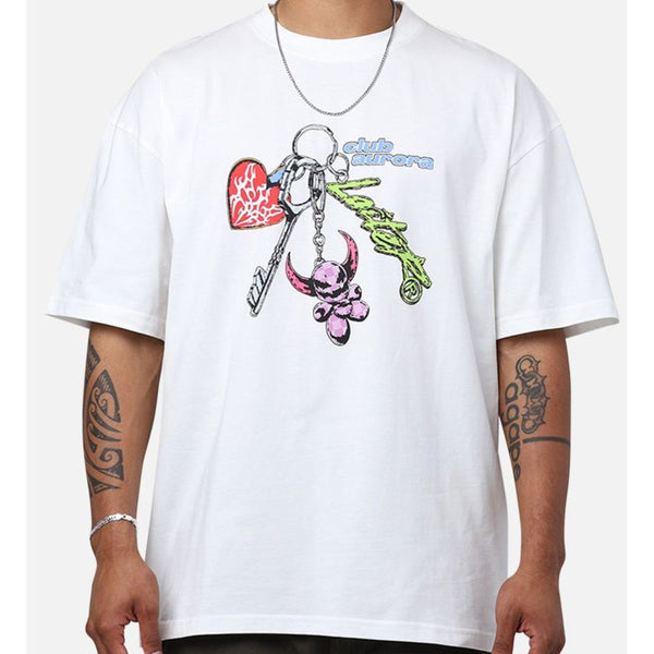 Loiter Key Bump Tee "White"