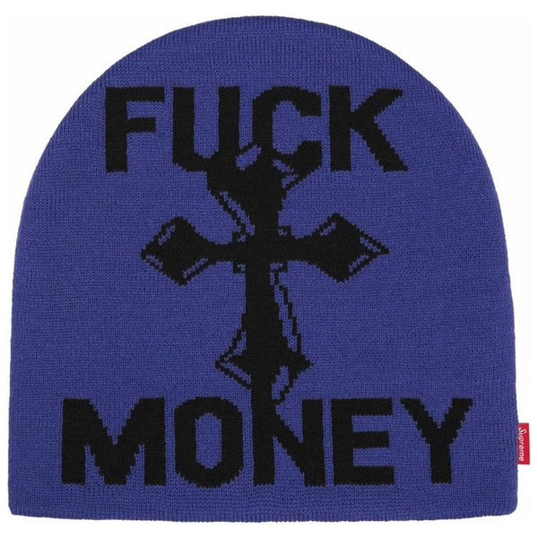 Supreme Fuck Money Beanie “Royal”