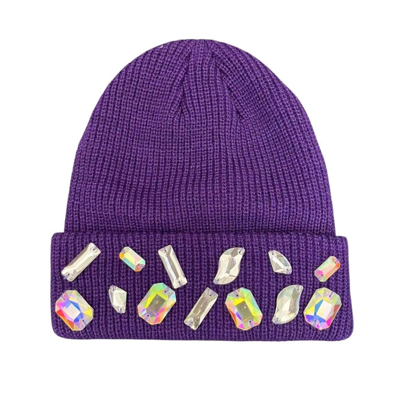 Syndicate Rhinestone Beanie "Purple"