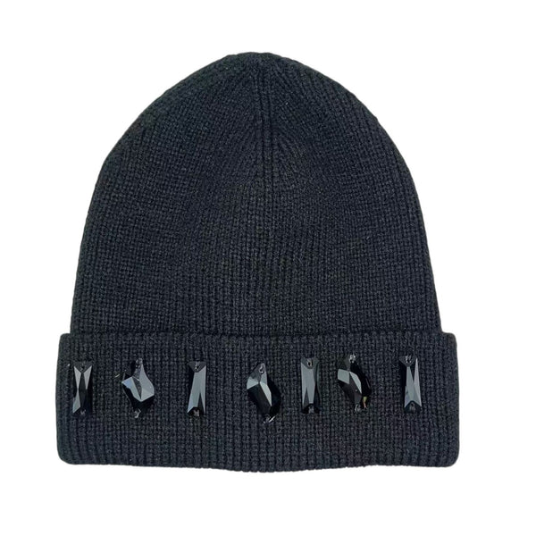 Syndicate Rhinestone Beanie "Black/Black"