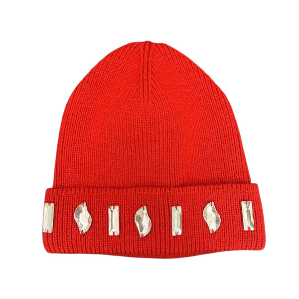 Syndicate Rhinestone Beanie "Red"