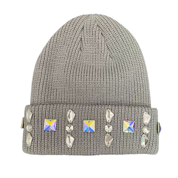 Syndicate Rhinestone Beanie "Grey"