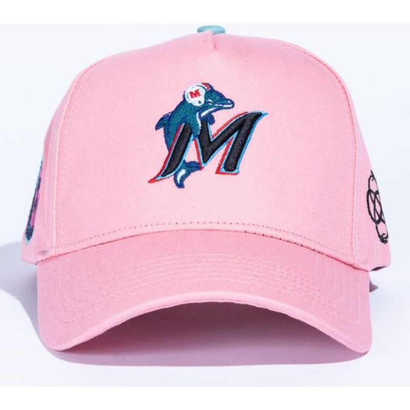 Reference Marphins Snapback Hat "Pink"
