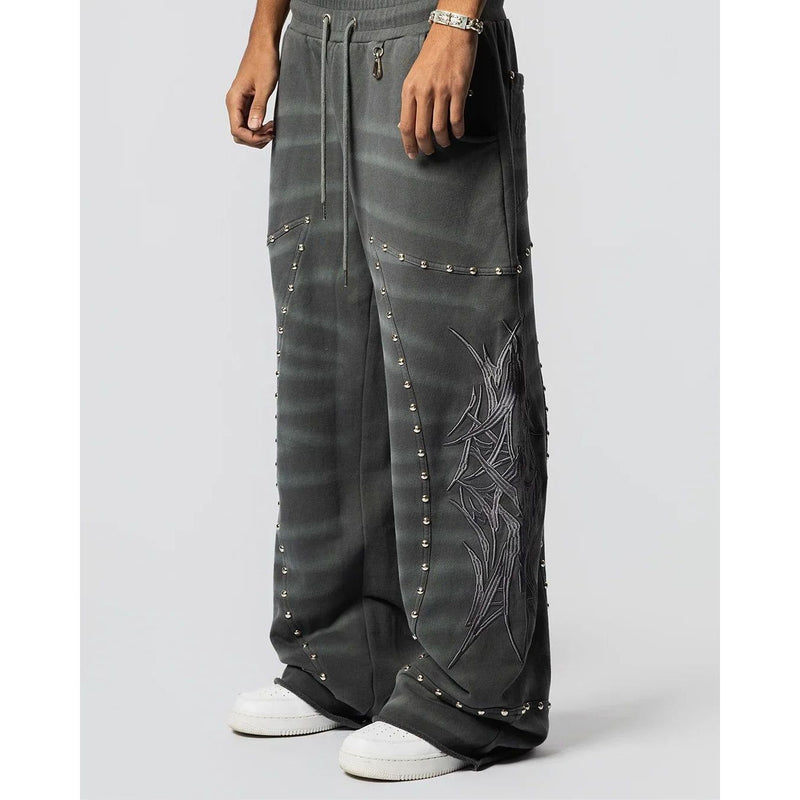 Visionary Club Crash Burners Wide Leg Sweatpants "Grey"